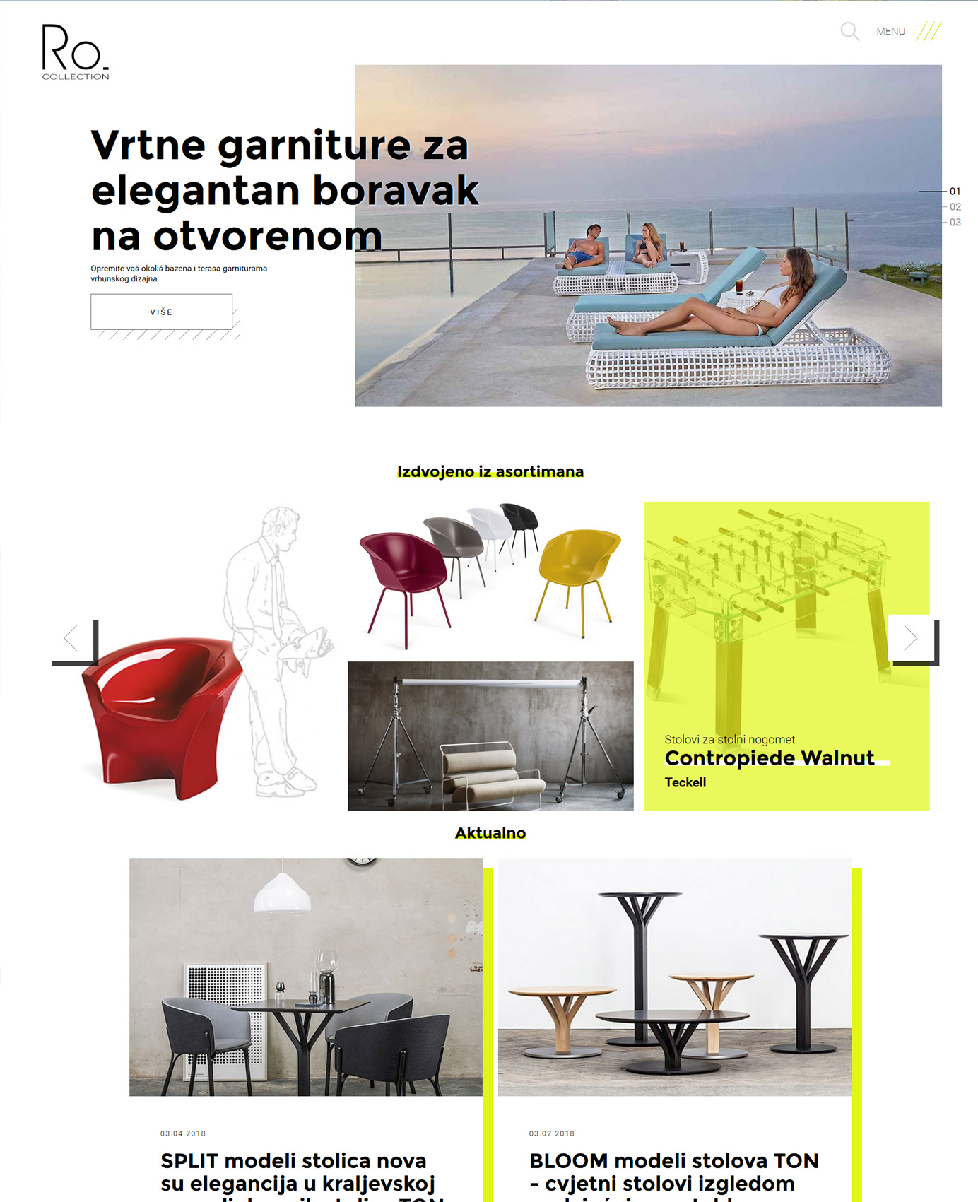 Dizajn i izrada web stranice - Ro. Collection - Bernardić studio